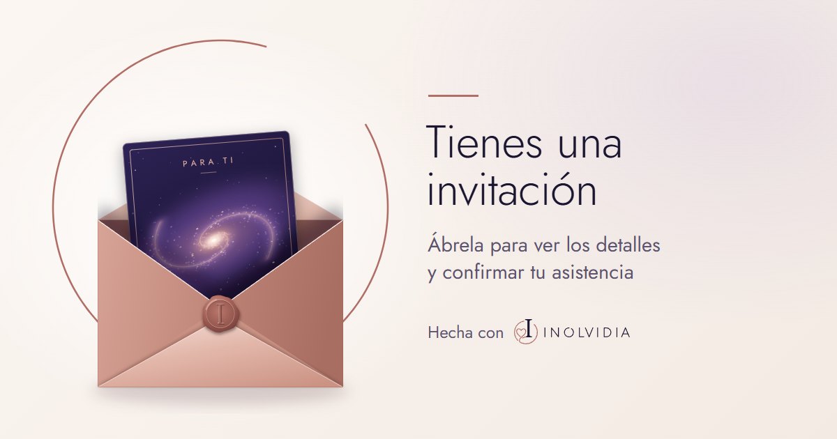 Imagen de respaldo de una invitación: Tienes una invitación